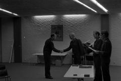 Utdelning av medalj och klockor för nit och  redlighet i rikets tjänst 1974