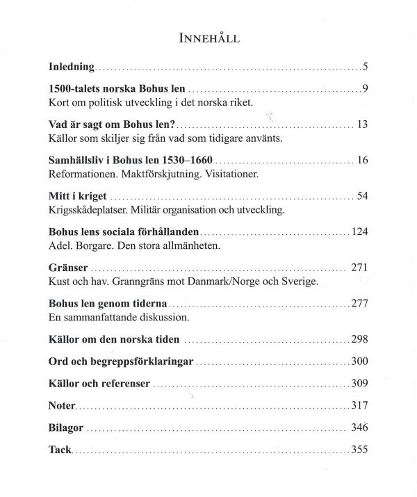 Bohus len – I krig och fred - Index